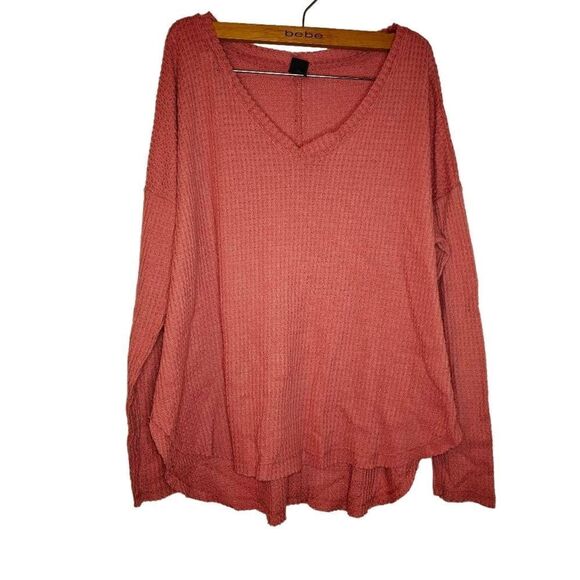 Wild Fable Waffle Knit Lightweight V-Neck Long Sleeve Top - Picture 1 of 6